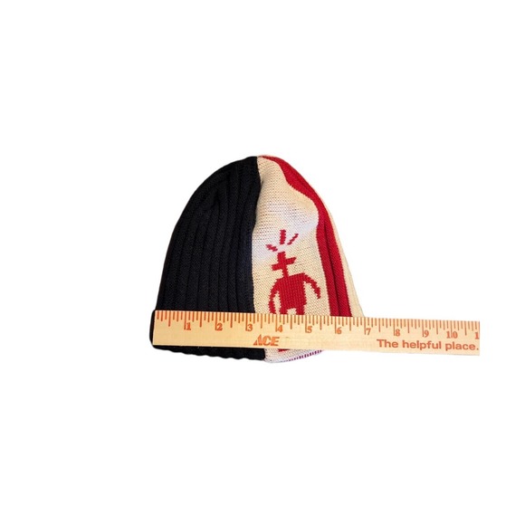 Smartwool Beanie Logo graphic Merino Wool Mens Red White Blue One Size - Picture 3 of 10